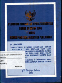 Image of Peraturan Pemerintah Republik Indonesia Nomor 60 Tahun 2008 Tentang Sistem Pengendalian Intern Pemerintah